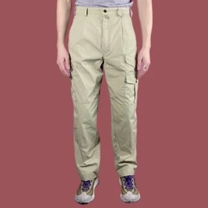 90s Fjällräven Vintage Herren Cargo Pants - M Beige Multi Pocket Wanderhose - Bild 1 von 7