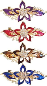 4 Pack Ventertop Hair Barrettes Elegant Retro French Hair Clips Large Hair Clip - Picture 1 of 6