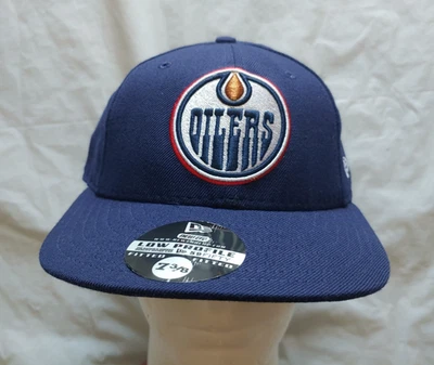 С ЯРЛЫКАМИ винтажный Edmonton Oilers низкий профиль резинке New Era шляпа крышка - размер 7 3/8 - Изображение 1 из 4