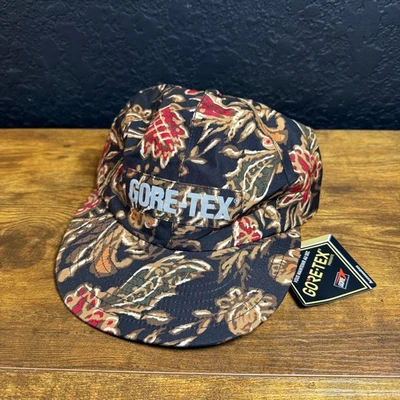 NUEVO CON ETIQUETAS Supreme Gore-Tex Estampado Floral Gorra de Campamento Sombrero Negro Rojo Foto 1 de 3