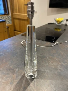 Laura Ashley Clear Cut Glass Crystal Obelisk Blake Medium 38cm Table Lamp Base - Picture 1 of 3