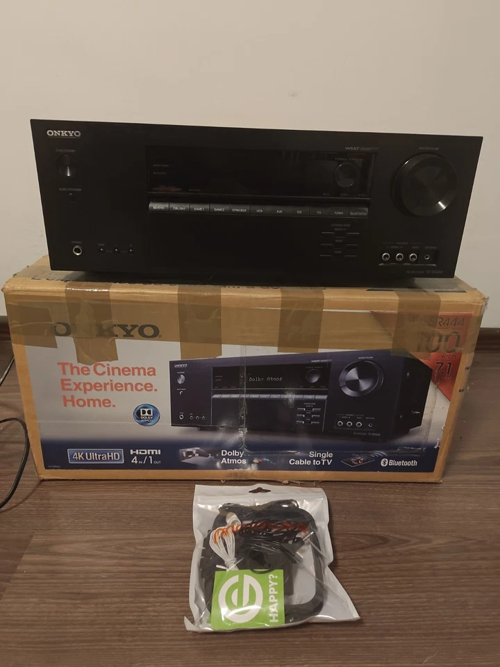 Onkyo TX-SR444 7.1 100 Watt Dolby Atmos Bluetooth 4K AV Receiver - Bild 1 von 4