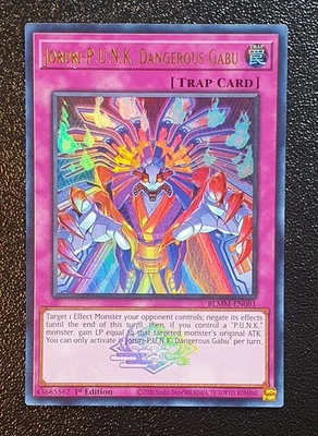 Yugioh BLMM-EN081 Joruri-P.U.N.K. Dangerous Gabu 1st Emblazoned Ultra Rare MINT - Bild 1 von 2