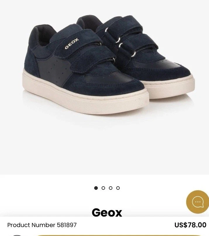 Geox Kids Nashik Boy (Toddler)  Blue Suede Sneakers Size Us 5.5 Eu 21 - Image 1 of 4