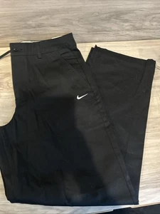 Pantaloni Nike Life El Chino Uomo 32 M Nero Vestibilità Larga Gamba Dritta Lunghezza Impilata - Foto 1 di 5