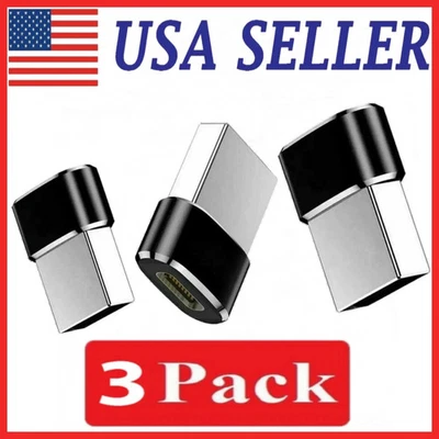 3 PACK USB C 3.1 Type C Female to USB 3.0 Type A Male Port Converter Adapter BLK - Image 1 of 4