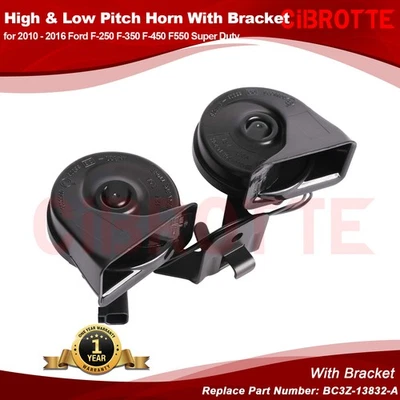 Dual Horn with Bracket for 10-16 Ford F-250 F-350 F-450 F550 Super Duty - Image 1 of 4
