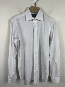 Camisa de vestir a rayas blanca con botones para hombre Kamakura Maker talla 15,5 - Imagen 1 de 7