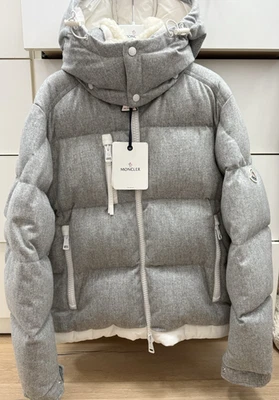 Size 2(Medium) MONCLER Tarentaise Quilted Virgin Wool-Flannel Hooded Down Jacket - Image 1 of 4
