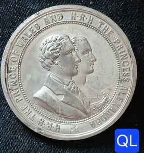 Royaume-Uni Windsor- Belle Méd. Etain 51mm - Mariage Prince De Galles 10/03/1863 - Picture 1 of 2