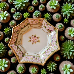 Antiguo cuenco octágono japonés Nipon - Imagen 1 de 17