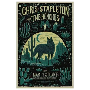 Chris Stapleton Poster – Phoenix AZ, Desert Diamond Arena Aug 8, 2025 - Picture 1 of 3