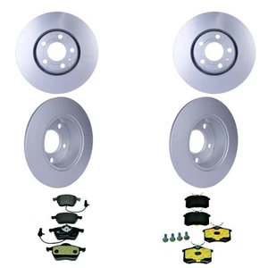 Hella Front Rear Rotors Low-Mettalic Disc Brake Pad Kit For A6 Base 2002-2004 - Picture 1 of 1
