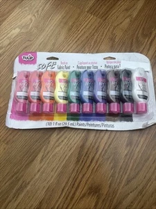 Tulip Soft Brush On Fabric Paint 10 Colors 1 Oz Each New Sealed - Picture 1 of 2