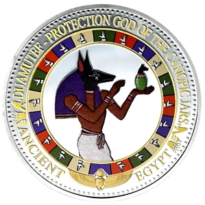 SOLOMON ISLANDS $2 2017 Silver Proof Ancient Egypt - DUAMUTEF Protection God' - Picture 1 of 2