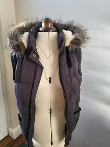 Hudson And Rose Fleece Lined Gilet Navy Blue Size 14 - Picture 1 of 5
