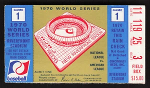 1970 World Series Ticket Stub-Game 1 (Pete Rose WS Debut) Reds vs Orioles - Picture 1 of 2