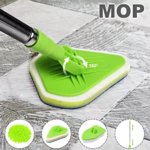 Telescopic Bathroom Mop Bath Shower Tile Cleaning Kit Floor Brush Cleaner Tool - Picture 1 of 12