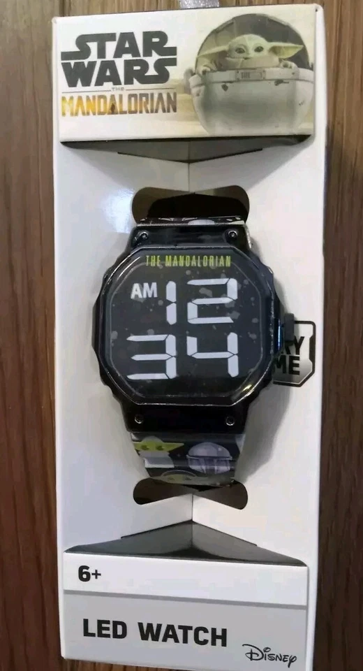 Star Wars The Mandalorian Grogu The Child Baby Yoda LED Childrens Watch Accutime