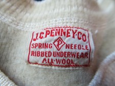 Vintage 20s 30s Jc Penney union suit Long Johns long sleeve