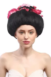 Perücke Damen Karneval Fasching Halloween Geisha Maiko China Girl Japan Blumen - Bild 1 von 4