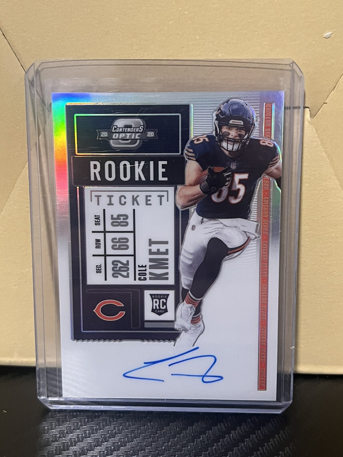 2020 Contenders Optic Cole Kmet Silver Rookie Ticket Auto Autograph RC #118