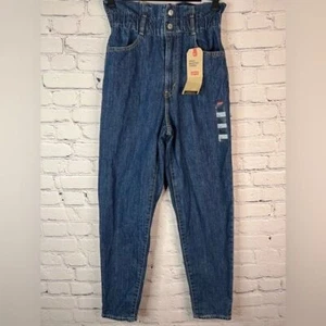 Levi's 80s High Rise Paper bag Taper Blue Retro Mom Jean size 2/26w NEW WITH TAG - Picture 1 of 11