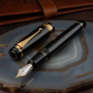 Pilot Namiki Custom URUSHI Ebonite Black Body FKV88SRB 18K Goldfeder Füllfederhalter - Bild 1 von 9