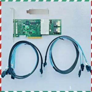9211-8I LSI FW:P20 Fujitsu IT Mode ZFS FreeNAS unRAID + 2* SFF8087 SATA Cable - Picture 1 of 5