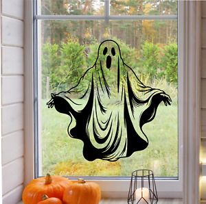 Ghost Sticker Halloween Scary Spooky Happy Wall Decal Window Decoration Vinyl