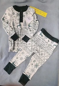 Hearth And Hand W/Magnolia Holiday Christmas 2-Piece Pajamas 18 Months Unisex - Picture 1 of 6