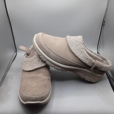 Skechers Easy Going Full Bloom Clogs Women's 10M Beige Taupe Suede A1 - Image 1 of 4