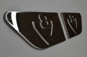 # 2 Teile Spiegel Edelstahl Poliert Flügel Teller Dekorationen für Lkw - Zdjęcie 1 z 3