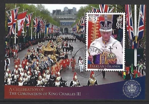 ISOLE FALKLAND 2023 INCORONAZIONE DI RE CHARLES III FOGLIO MINIATURA UM, NUOVO DI ZECCA - Foto 1 di 1