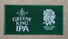 Greene King IPA England Rugby Beer Bar Towel Pub Home Bar Man Cave New Unused