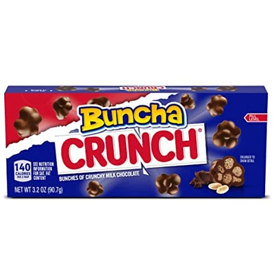 2 cajas ea Buncha Crunch leche chocolate caramelo caja teatro 3,2 oz envío gratuito. Foto 1 de 3