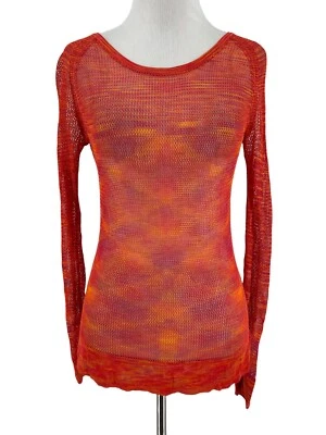Suéter para mujer Rag & Bone naranja jaspeado malla manga larga talla XS Foto 1 de 4
