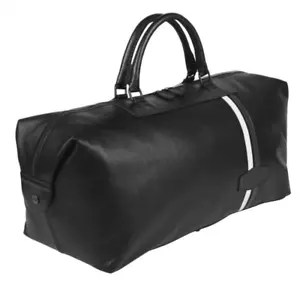 Jaguar Heritage XKSS Leather Holdall Weekend Bag BLACK - Picture 1 of 4