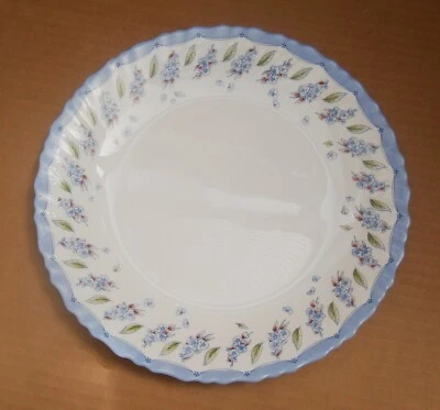 V364) Luminarc blue flowers ceramics serving plate Microwavable plate - Image 1 of 3
