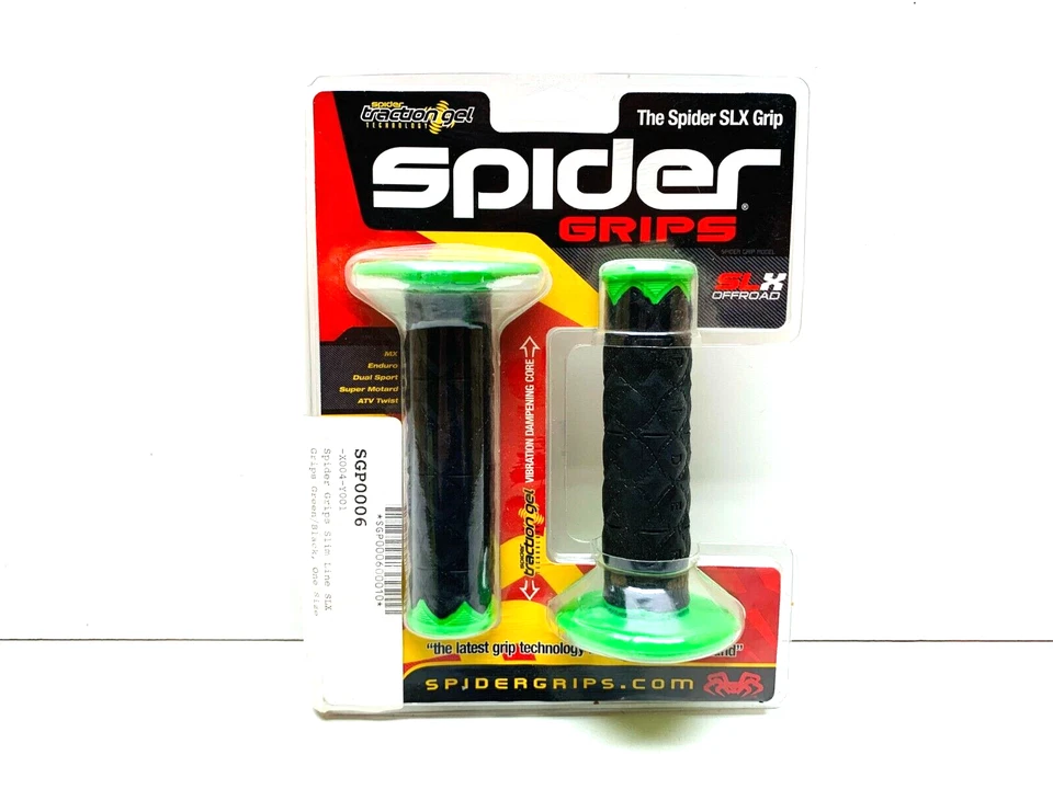 Empuñaduras todoterreno Kawasaki Honda Suzuki Yamaha Spider SLX verde/negro NUEVO Foto 1 de 4