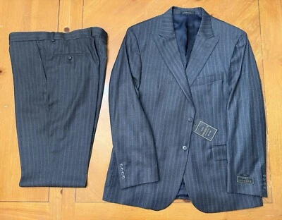 Hecho en USA - 40L (34 W) Traje Jos. A. Bank Reserve Carbón - TELA LORO PIANA Foto 1 de 4