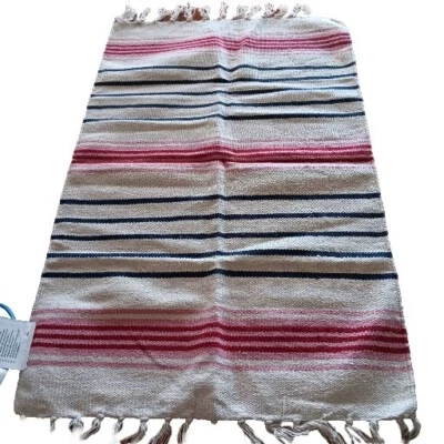 Alfombra multicolor IKEA Signe (2' x 2'11") (60x90 cm) mezcla de algodón a rayas Foto 1 de 4