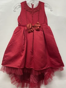 12Y Sleeveless High-Low Red Dress - Picture 1 of 2