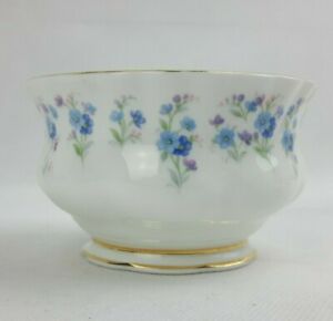Royal Albert Memory Lane - Footed Sugar Bowl - Blue Floral Vintage Excellent