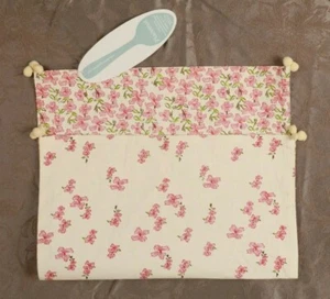 Löffel 1 Tischset Neu mit Etikett wendbar Rose Blumen mit Bommelecken Baumwolle 13" x 19" - Bild 1 von 5