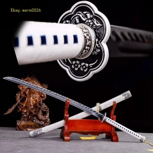 Sturdy Chinese KUNGFU Broadsword Sword Outdoor Dao Manganese Steel Groove Blade - Picture 1 of 11