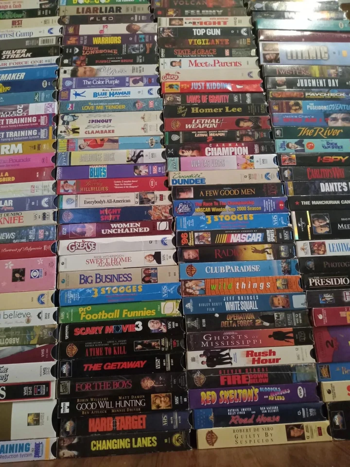 VHS Tapes (Pick & Choose) Movies War Action Western Comedy Sports Romance Music - Image 1 of 1