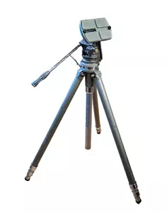 Vintage GITZO France Reporter Industry 3 Section Tripod R.N. 3 Pan & Tit Head - Picture 1 of 11