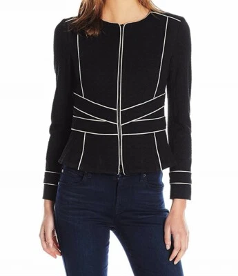  NWT $528 Nanette Lepore Signorina Long Sleeve Jacket Black 4 - Image 1 of 4