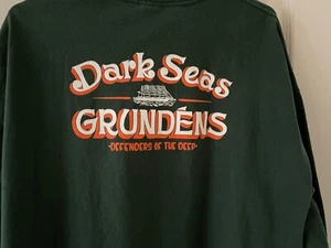 Dark Seas Defenders of the Deep Fishing L/S T-Shirt Dark Green Size XXL - Picture 1 of 3